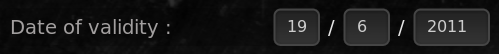 3. Date de validité