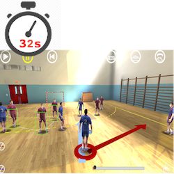 Handball tactic animation in 3D